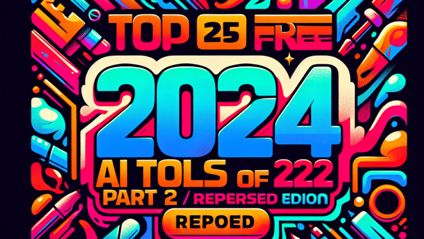 2024 최고의 무료 AI 툴 TOP 25 2편 [재업] - 개정판