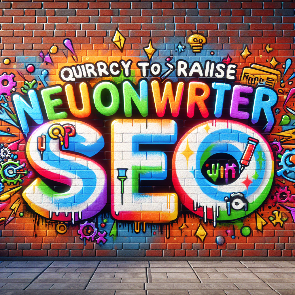 1 빠른 방법으로 순위를 올리는 방법 (NeuronWriter SEO) 🚀
